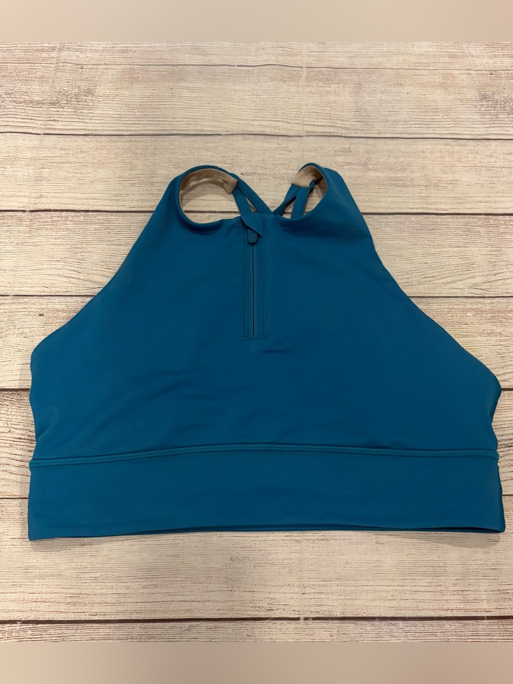 LULULEMON Energy High Neck Long Line Bra with Zipper Size 10